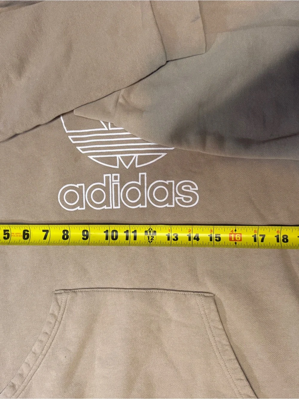 adidas Taupe Trefoil‎ Pullover Hoodie Men’s Medium